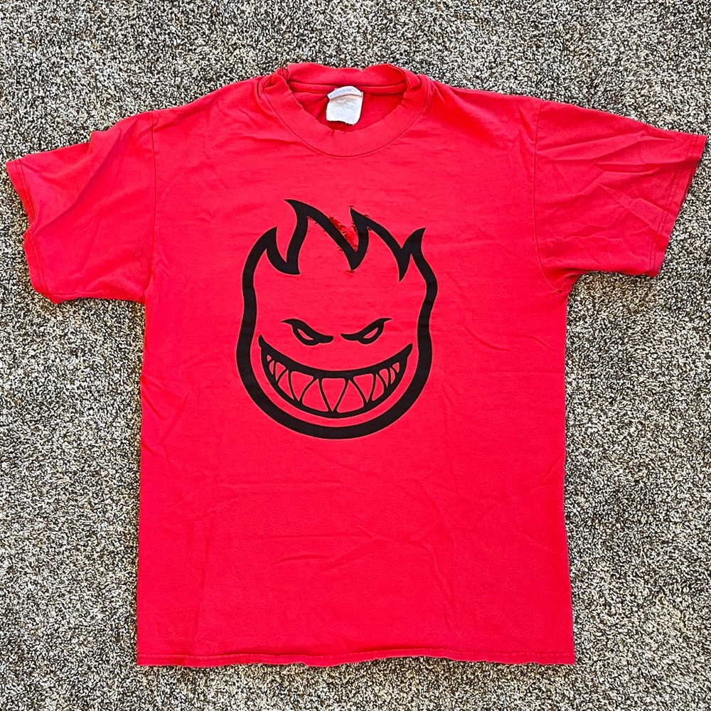 Spitfire | Threadbare OG Logo Cotton T-Shirt | red/blk | Men’s Medium